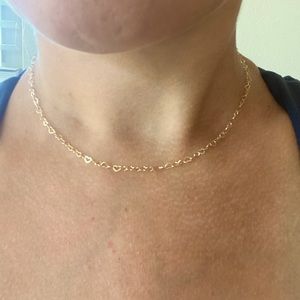 Beautiful Gold Filled Gold Dainty Heart Necklace